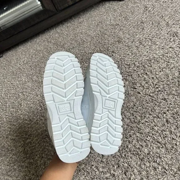 Vintage Soho Size 6 Platform Sneakers Women White 90s Y2K Platform Chunky - Picture 3 of 12